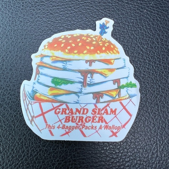 Grand Slam Burger Crude Rude Blunt Brand Parody 80s 90s Blunt Funny Sticker - Picture 2 of 4
